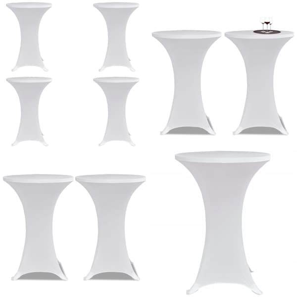 Överdrag till ståbord Ø70 cm vit stretch 4 st - Bordsöverdrag - Bordsduk - Home & Living