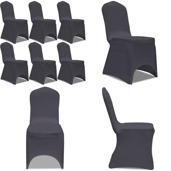 Stolebetræk i stretch 6 stk. Antracit -  - Home & Living