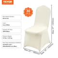 Pikkukuva 2 / 2: Ivory Joustava Spandex Tuolisuojat, Irrotettavat ja Pestävät, Sopivat Tuoleille jopa 22x18x37 tuumaa,30 kpl lyhyt