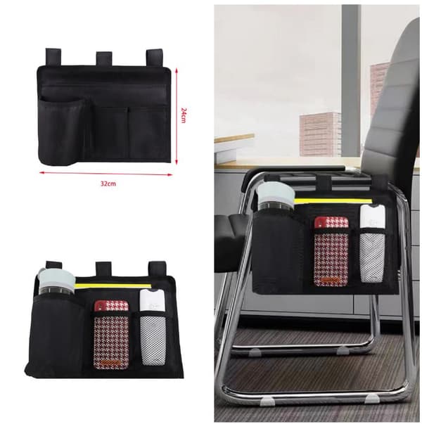 INF Oxford Cloth Chair Armrest Organizer, Multifunksjonell Sidehengende Oppbevaringsveske