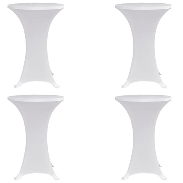 Överdrag till ståbord Ø80 cm vit stretch 4 st