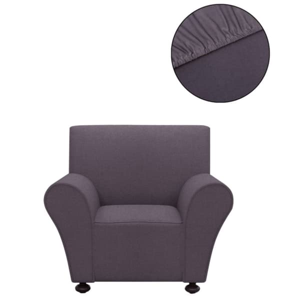 Sofföverdrag med stretch antracit polyesterjersey