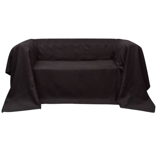 Sofföverdrag i micromocka 270 x 350 cm brun