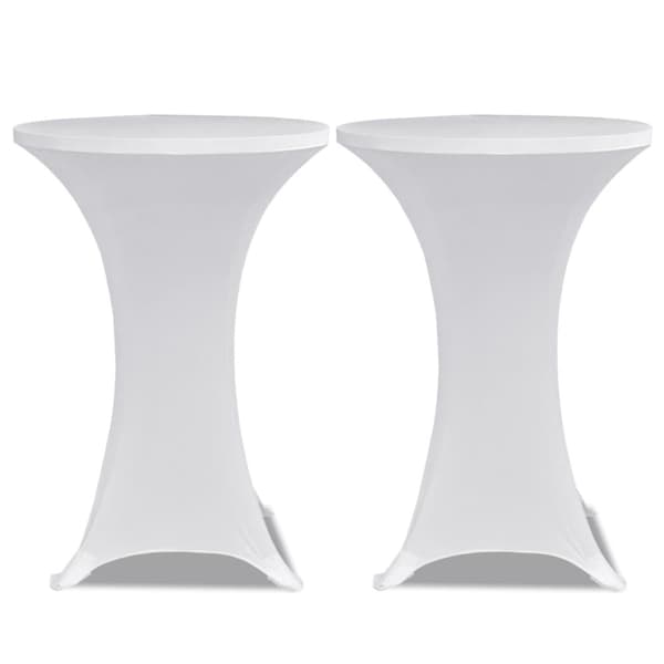Överdrag till ståbord 2 st Ø 80 cm stretch vit
