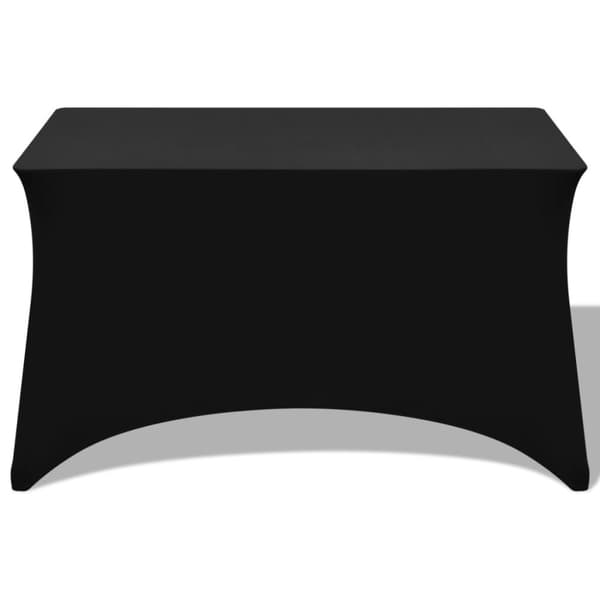Bordsöverdrag stretch 2 st svart 120x60,5x74 cm