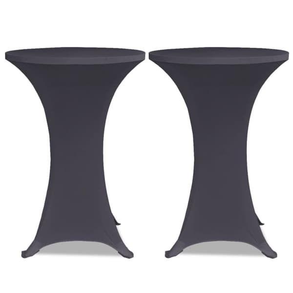 Elastiskt bordsöverdrag 2 st 80 cm antracit