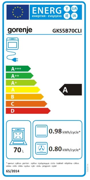Kuchnia gazowo-elektryczna GKS5B70CLI