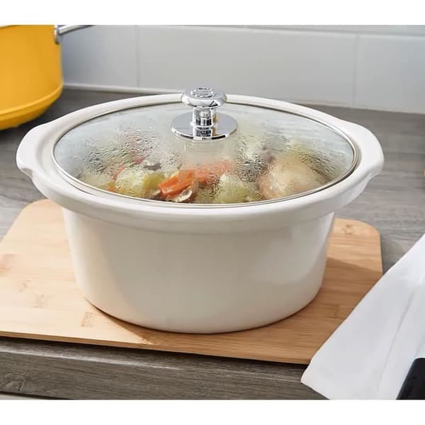 Retro Slow Cooker 3,5L avtagbar non-stick keramisk stekpanna, vintage SWAN SF17021GNEU 200W Grön 53630