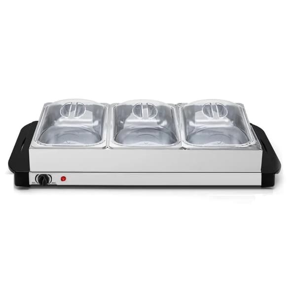Cheffinger CF-BW300: 3,5 Quarts 2 i 1 Buffetvarmer + kokeplate