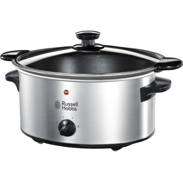 Elektrisk Slow Cooker i rostfritt stål 3,5L - Russell Hobbs - 3 program - Avtagbar skål