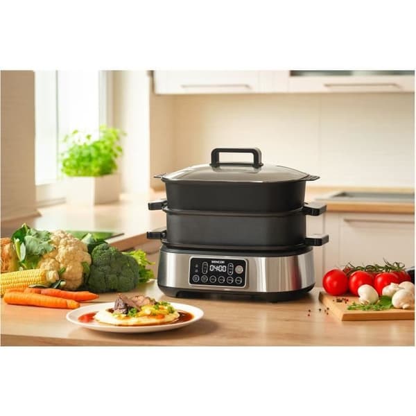 Slow cooker och multifunktionsgrill - SENCOR - SPR 6300BK - 6 L - Svart