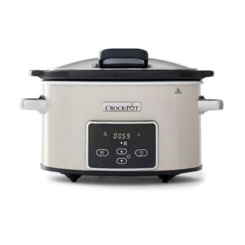 Slow cooker - Crock-Pot - 3,5 L - Grå och krom - Programmerbar - Håll varm funktion