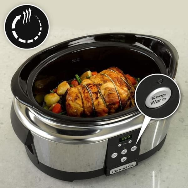 Programmerbar elektrisk slowcooker CROCK-POT SCCPBPP605050 - 5,7L - Digital timer - Rostfritt stål
