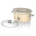 Miniatyrbild 4 av 6: Retro Slow Cooker 3,5L löstagbar keramisk panna, vintage SWAN SF17021CNEU 200W Cream 55221
