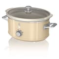 Miniatyrbild 1 av 6: Retro Slow Cooker 3,5L löstagbar keramisk panna, vintage SWAN SF17021CNEU 200W Cream 55221
