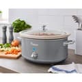 Miniatyrbild 2 av 6: Retro Slow Cooker 6,5L avtagbar keramisk panna, vintage SWAN SF17031GRNEU 320W Grå 53708