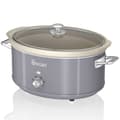 Miniatyrbild 1 av 6: Retro Slow Cooker 6,5L avtagbar keramisk panna, vintage SWAN SF17031GRNEU 320W Grå 53708