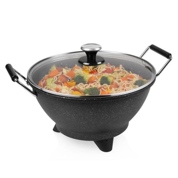 Princess Stir-Fry elektrisk wok - PRINCESS - Svart - 1400 W - 7 Liter - Justerbar termostat upp till 250°C