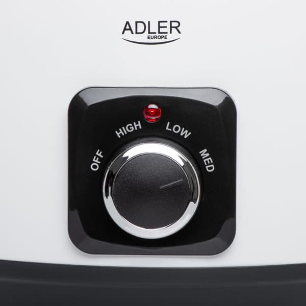 Adler Slow Cooker - Avtagbar keramisk holländsk ugn - 5,8L - Värmebeständiga bärhandtag