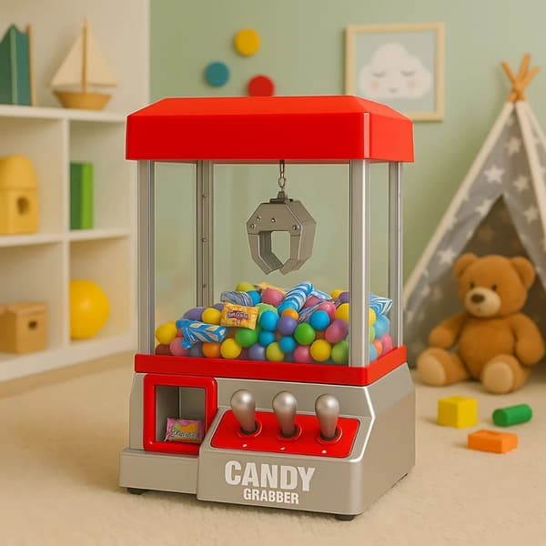 Candy Grabber Maskine – Mini slikautomat til Slik & Legetøj – Sjovt Spil for Børn & Voksne – Claw Machine Toy