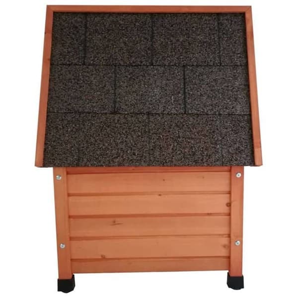 @Pet Maison för utomhuskatt XL 68,5x54x51,5 cm brun trä, gnagarhus, kattlåda i trä, hus för 446807