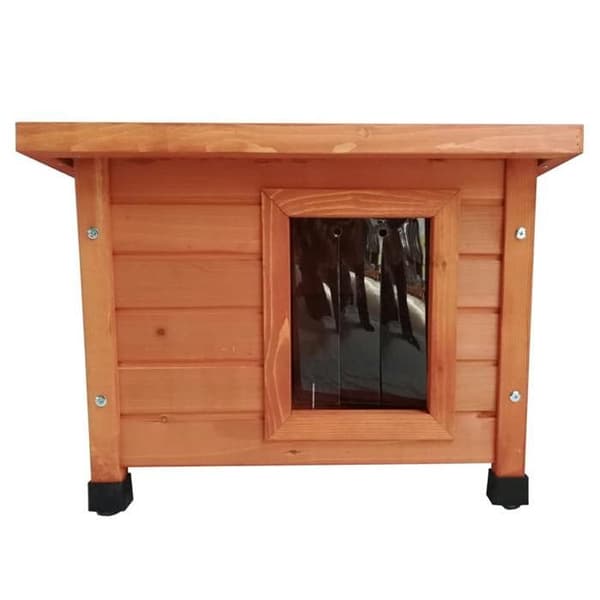 @Pet Maison för utomhuskatt XL 68,5x54x51,5 cm brun trä, gnagarhus, kattlåda i trä, hus för 446807