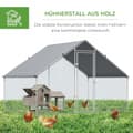 Miniatyrbillede 5 af 8: Hønsegård 300x200x200 cm, stål med overtræk & dør, til 4–6 høns, sølv