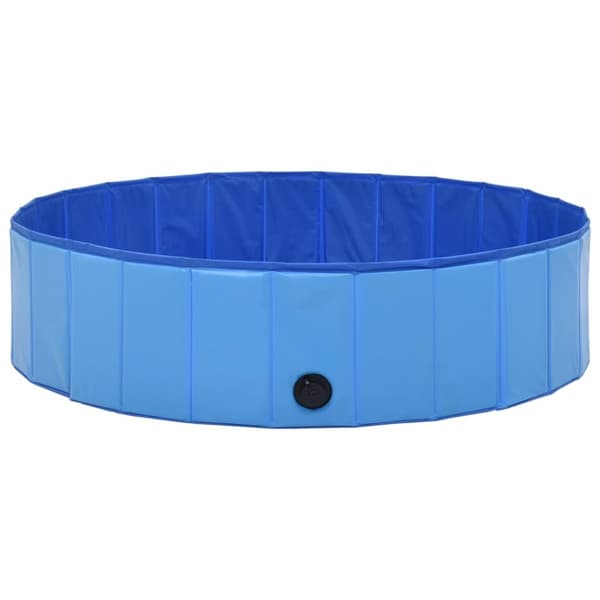vidaXL foldbart hundebassin 120 x 30 cm PVC blå