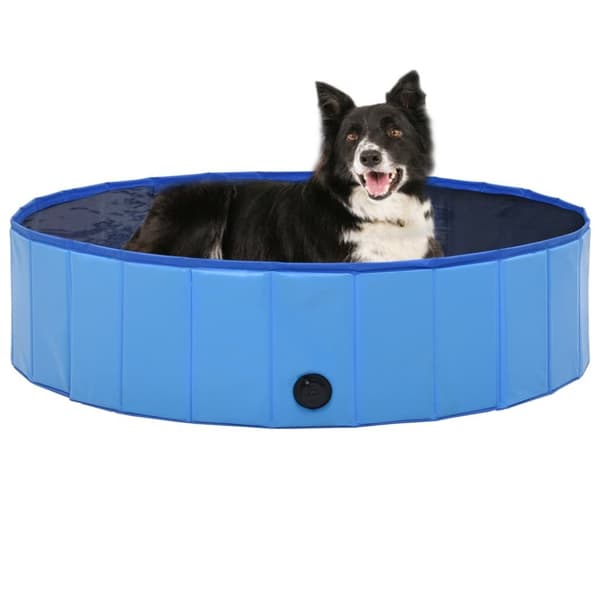 vidaXL foldbart hundebassin 120 x 30 cm PVC blå