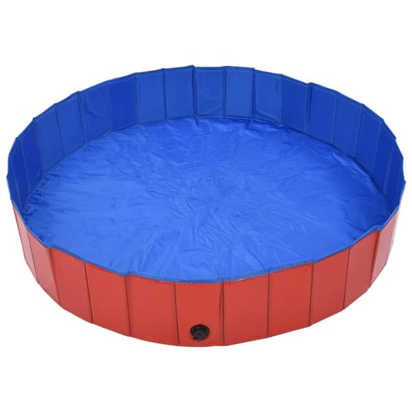 vidaXL Sammenleggbart hundebasseng rød 160x30 cm PVC