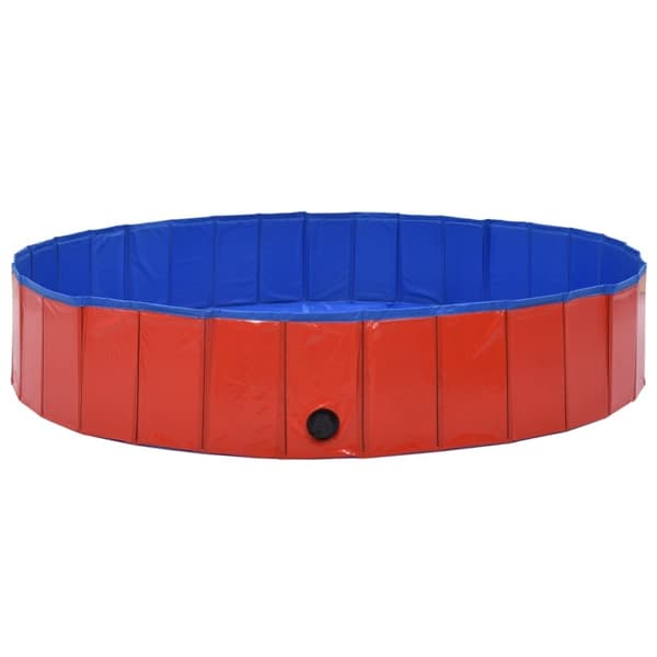 vidaXL Sammenleggbart hundebasseng rød 160x30 cm PVC