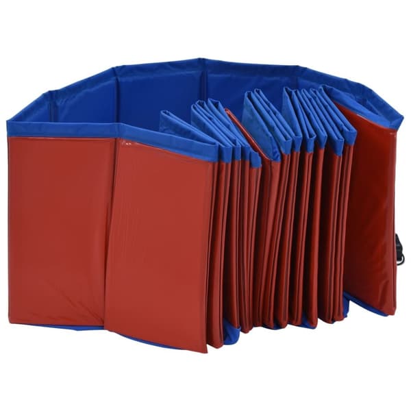 vidaXL Sammenleggbart hundebasseng rød 160x30 cm PVC