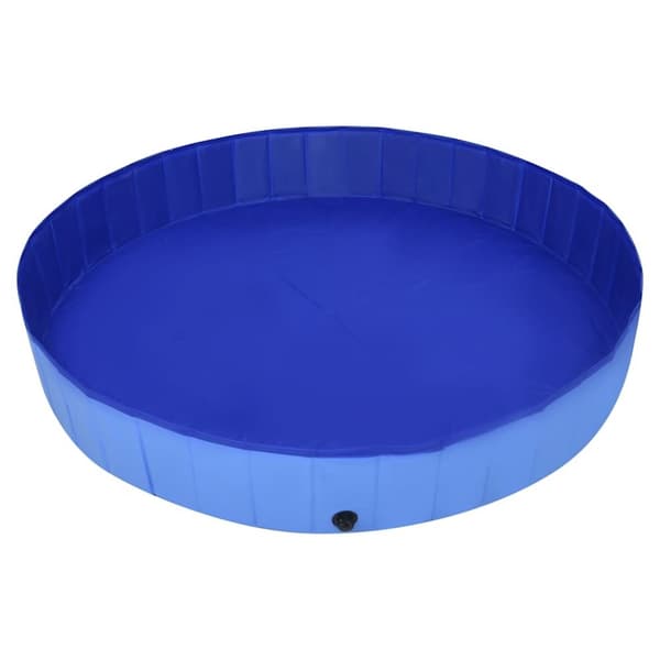 vidaXL Sammenleggbart hundebasseng 300x40 cm blå PVC