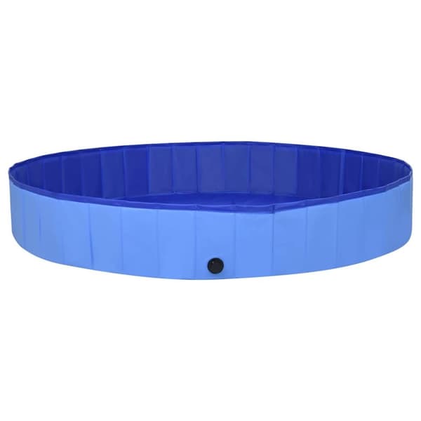 vidaXL Sammenleggbart hundebasseng 300x40 cm blå PVC
