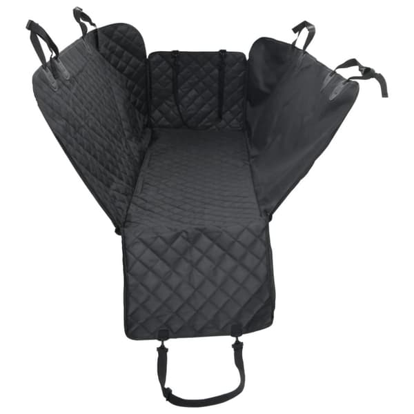 vidaXL hundetæppe til bil 137x46x50 cm sort