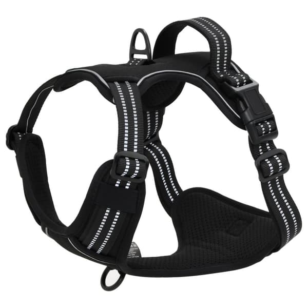 vidaXL Hundesele med reflekterende striper justerbar svart M