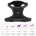 Miniatyrbilde 10 av 10: vidaXL Hundesele med reflekterende striper justerbar svart M