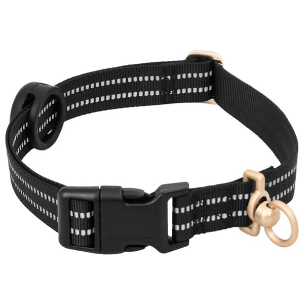 vidaXL Hundsele med koppel & krage Justerbar svart S