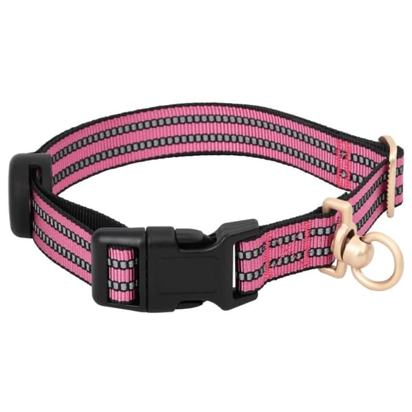 vidaXL Hundesele med bånd og krage justerbar rosa S