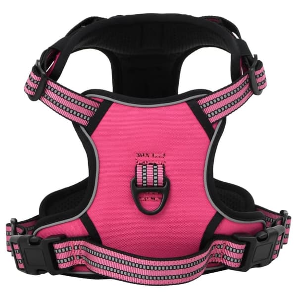 vidaXL Koiran valjaat heijastavat raidat säädettävä pinkki M