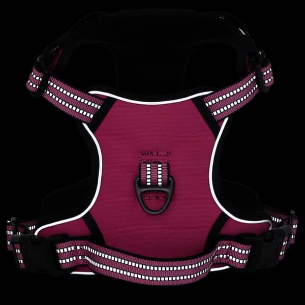 vidaXL hundesele med refleksstriber str. L justerbar pink