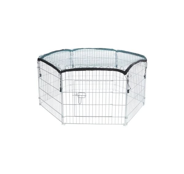 Natura udendørsløb med net, galvaniseret, ø 126 × 58 cm