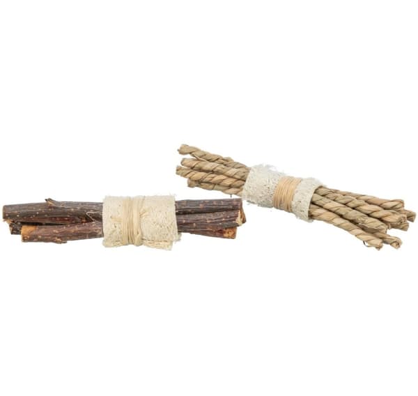 Set Sticks with loofah, wood sea grass, 2 pcs., 10 × 3 cm