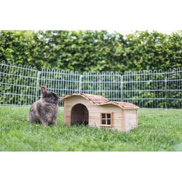 Gnaverhus med naturligt buet tag 40x25x25 cm - KERBL
