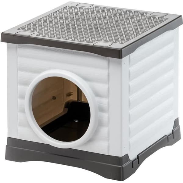 Nisch - FERPLAST - PETVILLA 50 - 38,5 x 43 x 38,5 cm - Vit / Grå