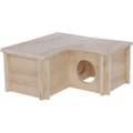 Miniatyrbillede 2 af 3: Skjul til små gnavere - Kerbl - 3-kammermodel - Beige - Aftageligt tag - Nem montering - KERBL