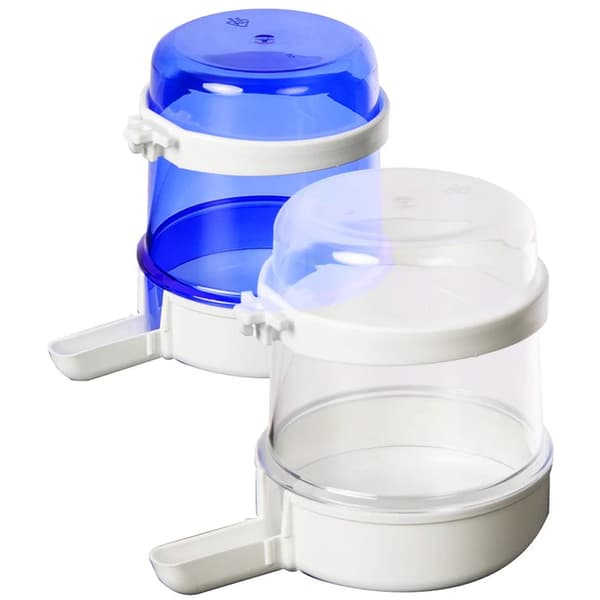 2GR | Venezia Waterer | Fågelvattenkanna | Vattenskål för papegojor och andra fåglar 280 ml | Vit
