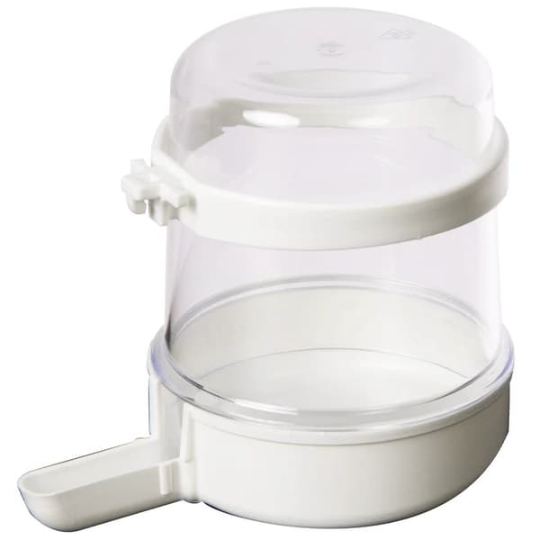 2GR | Venezia Waterer | Fågelvattenkanna | Vattenskål för papegojor och andra fåglar 280 ml | Vit