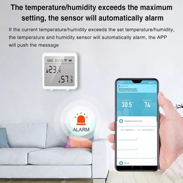 Smart Home - En enhet för att övervaka luftfuktighet och temperatur i rum för papegojor