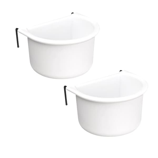 Sæt med 2 plastikskåle til papegøjer, 80 ml og 85 ml